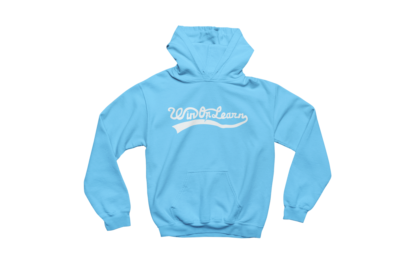 Win Or Learn Signature Hoodie - Sky Blue