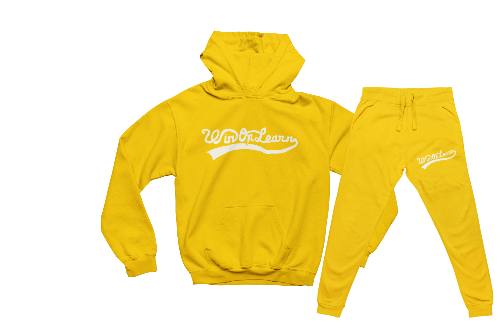 Home Team Hoodie Set Yellow Win Or Learn Losing Is Not An Option